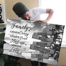 Load image into Gallery viewer, Beach Palm Tree A Whole Lot of Love Multi-Names Premium Canvas
