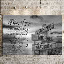Load image into Gallery viewer, Coast Sunset A Whole Lot of Love Multi-Names Premium Canvas Poster