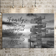 Load image into Gallery viewer, Coast Sunset A Whole Lot of Love Multi-Names Premium Canvas
