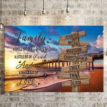 Load image into Gallery viewer, Ocean Pier Color A Whole Lot of Love Multi-Names Premium Canvas Poster