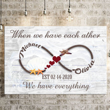 Load image into Gallery viewer, Infinity Anniversary Names Premium Canvas Poster