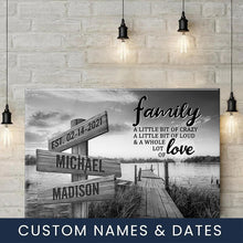 Load image into Gallery viewer, Lake Dock A Little Whole Lot of Love Multi-Names Premium Canvas