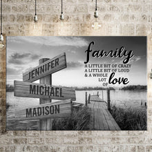 Load image into Gallery viewer, Lake Dock A Little Whole Lot of Love Multi-Names Premium Canvas Poster
