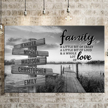 Load image into Gallery viewer, Lake Dock A Little Whole Lot of Love Multi-Names Premium Canvas Poster