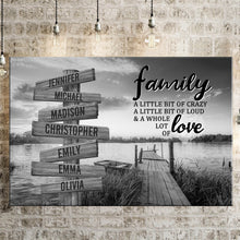 Load image into Gallery viewer, Lake Dock A Little Whole Lot of Love Multi-Names Premium Canvas Poster