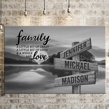 Load image into Gallery viewer, Lakeside Landscape A Little Whole Lot of Love Multi-Names Premium Canvas Poster