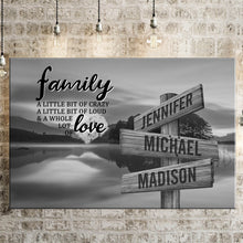 Load image into Gallery viewer, Lakeside Landscape A Little Whole Lot of Love Multi-Names Premium Canvas
