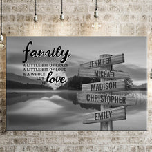 Load image into Gallery viewer, Lakeside Landscape A Little Whole Lot of Love Multi-Names Premium Canvas