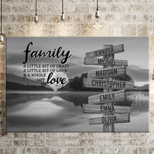 Load image into Gallery viewer, Lakeside Landscape A Little Whole Lot of Love Multi-Names Premium Canvas Poster