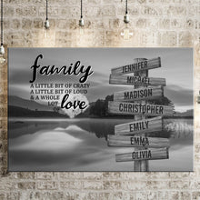 Load image into Gallery viewer, Lakeside Landscape A Little Whole Lot of Love Multi-Names Premium Canvas