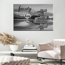 Load image into Gallery viewer, Lakeside Landscape A Little Whole Lot of Love Multi-Names Premium Canvas Poster