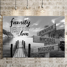 Load image into Gallery viewer, Lakeside Pier  A Little Whole Lot of Love Multi-Names Premium Canvas
