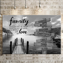 Load image into Gallery viewer, Lakeside Pier  A Little Whole Lot of Love Multi-Names Premium Canvas