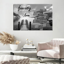 Load image into Gallery viewer, Lakeside Pier  A Little Whole Lot of Love Multi-Names Premium Canvas