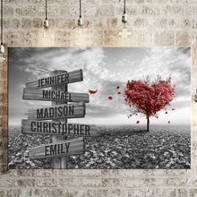 Load image into Gallery viewer, Love Tree Multi-Names Premium Canvas Poster