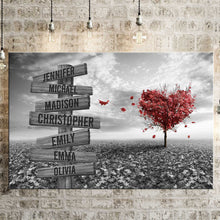 Load image into Gallery viewer, Love Tree Multi-Names Premium Canvas Poster
