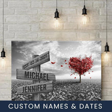 Load image into Gallery viewer, Love Tree Multi-Names Premium Canvas Poster