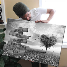 Load image into Gallery viewer, Love Tree Multi-Names Premium Canvas