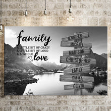 Load image into Gallery viewer, Mountain Creek A Little Whole Lot of Love Multi-Names Premium Canvas