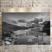 Load image into Gallery viewer, Mountain Lake Multi-Names Premium Canvas