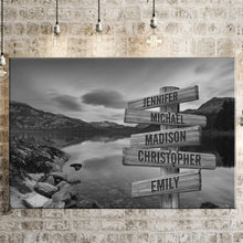 Load image into Gallery viewer, Mountain Lake Multi-Names Premium Canvas Poster