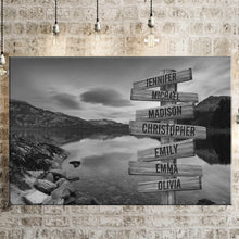 Load image into Gallery viewer, Mountain Lake Multi-Names Premium Canvas