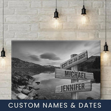 Load image into Gallery viewer, Mountain Lake Multi-Names Premium Canvas Poster