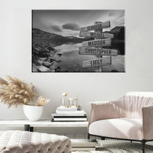 Load image into Gallery viewer, Mountain Lake Multi-Names Premium Canvas Poster