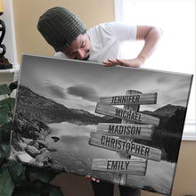 Load image into Gallery viewer, Mountain Lake Multi-Names Premium Canvas