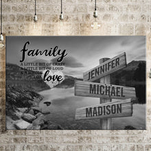 Load image into Gallery viewer, Mountain Lake A Little Whole Lot of Love Multi-Names Premium Canvas