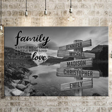 Load image into Gallery viewer, Mountain Lake A Little Whole Lot of Love Multi-Names Premium Canvas