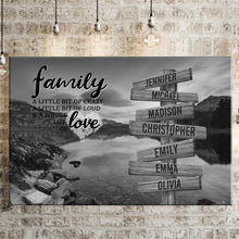Load image into Gallery viewer, Mountain Lake A Little Whole Lot of Love Multi-Names Premium Canvas