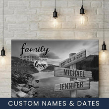 Load image into Gallery viewer, Mountain Lake A Little Whole Lot of Love Multi-Names Premium Canvas