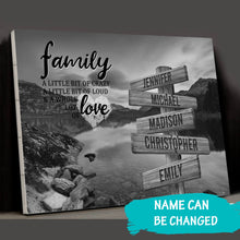 Load image into Gallery viewer, Mountain Lake A Little Whole Lot of Love Multi-Names Premium Canvas