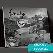 Load image into Gallery viewer, Mountain Lake A Little Whole Lot of Love Multi-Names Premium Canvas Poster