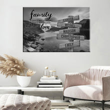 Load image into Gallery viewer, Mountain Lake A Little Whole Lot of Love Multi-Names Premium Canvas