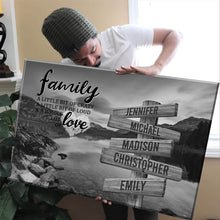 Load image into Gallery viewer, Mountain Lake A Little Whole Lot of Love Multi-Names Premium Canvas