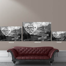 Load image into Gallery viewer, Mountain Range All of Me Loves All of You Multi-Names Premium Canvas