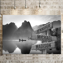 Load image into Gallery viewer, Mountain River Multi-Names Premium Canvas Poster