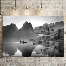 Load image into Gallery viewer, Mountain River Multi-Names Premium Canvas Poster