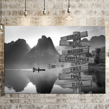 Load image into Gallery viewer, Mountain River Multi-Names Premium Canvas Poster