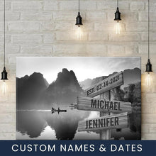 Load image into Gallery viewer, Mountain River Multi-Names Premium Canvas Poster