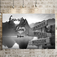 Load image into Gallery viewer, Mountain River A Little Whole Lot of Love Multi-Names Premium Canvas