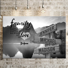 Load image into Gallery viewer, Mountain River A Little Whole Lot of Love Multi-Names Premium Canvas Poster