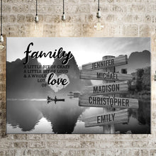 Load image into Gallery viewer, Mountain River A Little Whole Lot of Love Multi-Names Premium Canvas Poster