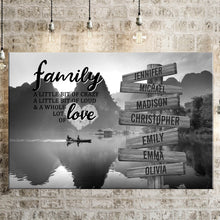 Load image into Gallery viewer, Mountain River A Little Whole Lot of Love Multi-Names Premium Canvas