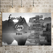 Load image into Gallery viewer, Mountain River A Little Whole Lot of Love Multi-Names Premium Canvas Poster