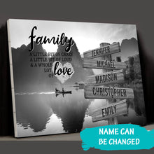 Load image into Gallery viewer, Mountain River A Little Whole Lot of Love Multi-Names Premium Canvas Poster