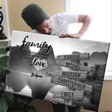 Load image into Gallery viewer, Mountain River A Little Whole Lot of Love Multi-Names Premium Canvas