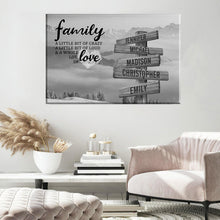 Load image into Gallery viewer, Mountains and clouds A Little Whole Lot of Love Multi-Names Premium Canvas